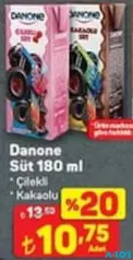 DANONE SÜT 180 ML ÇİLEKLİ/KAKAOLU